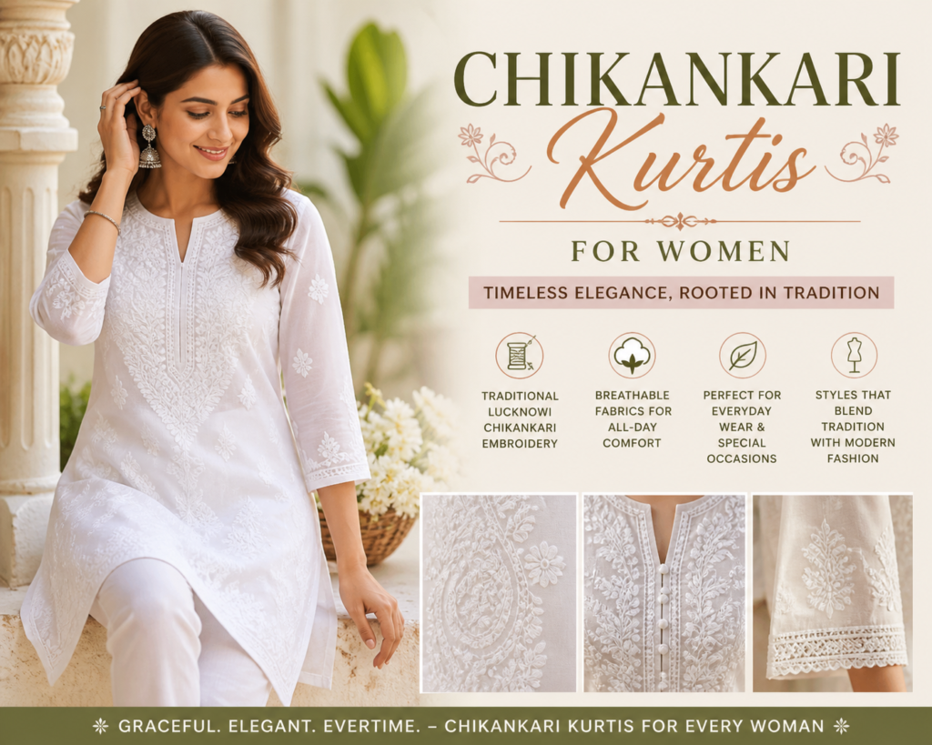 Chikankari Kurtis for Women: chikankari kurtis for women