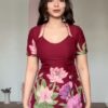 women's floral laila cut short kurti cotton v neck with lining, lightweight short sleeve tunic, breathable, casual & office wear women's floral laila cut short kurti cotton v neck with lining, lightweight short sleeve tunic, breathable, casual & office wear